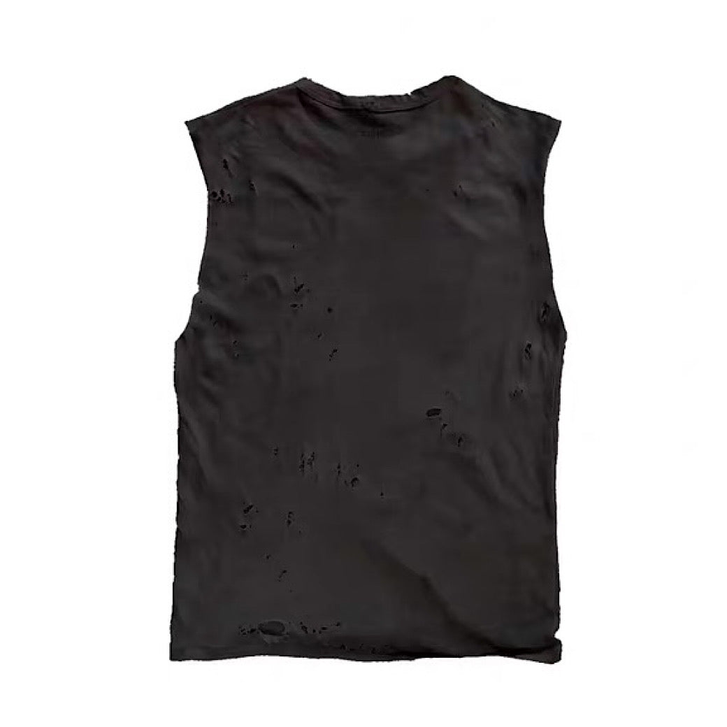 【9/5新作】Crystal Bone Hand Design Distressed Punk Sleeveless  HL3194