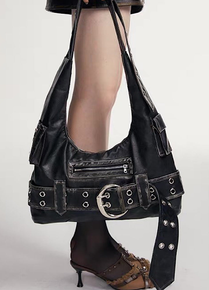 【9/5新作】Front vintage design shoulder belt bag  HL3198