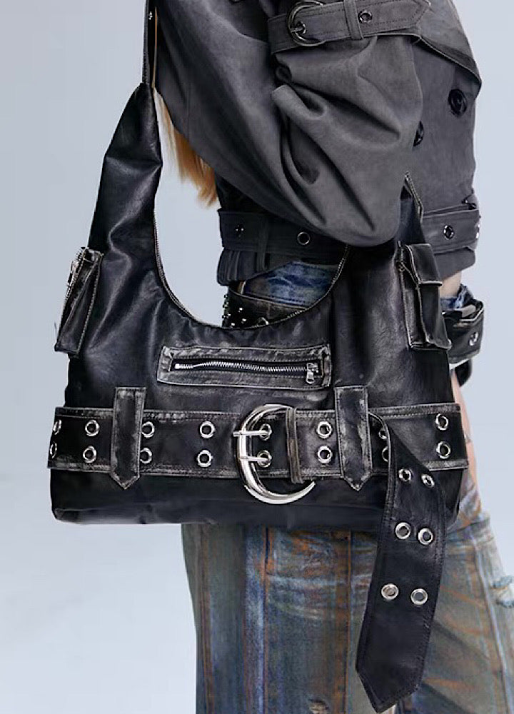 【9/5新作】Front vintage design shoulder belt bag  HL3198