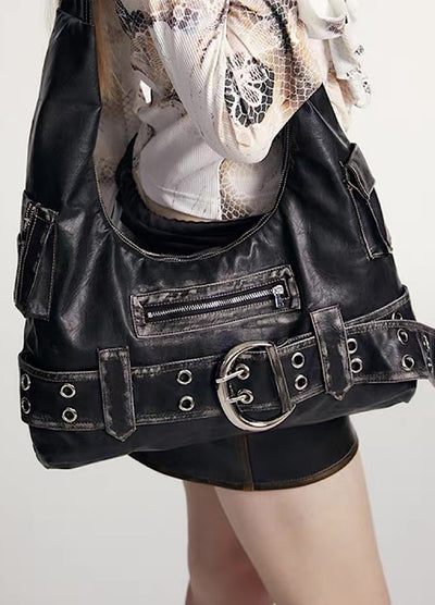 【9/5新作】Front vintage design shoulder belt bag  HL3198