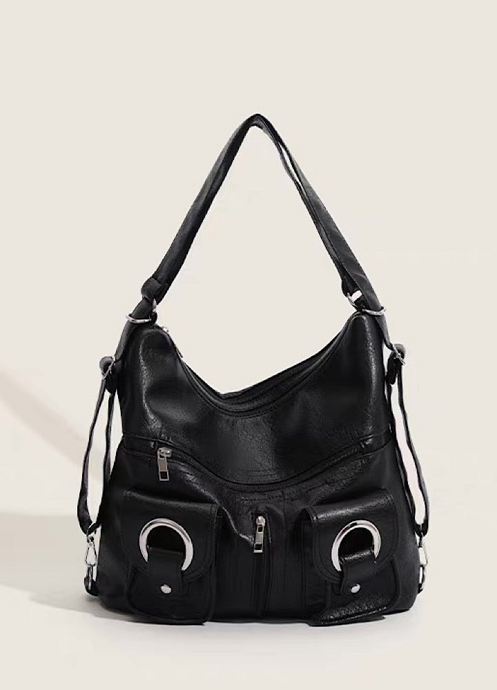 【9/5新作】2-way style shoulder and backpack synthetic leather design bag  HL3199
