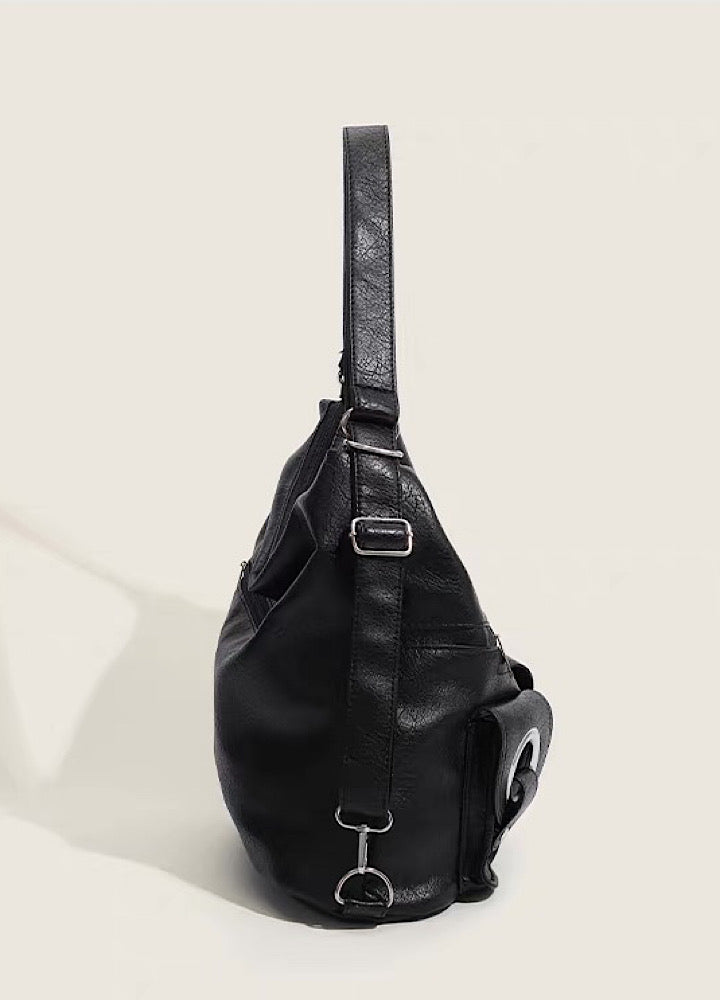 【9/5新作】2-way style shoulder and backpack synthetic leather design bag  HL3199