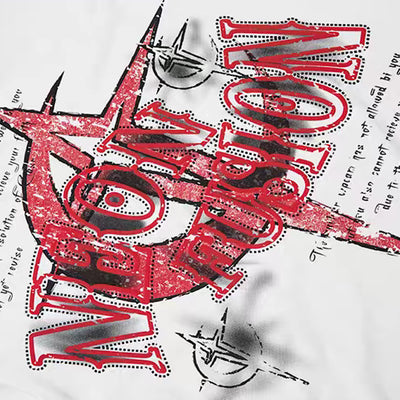 【NIHAOHAO】Move crossment back design short sleeve T-shirt  NH0099