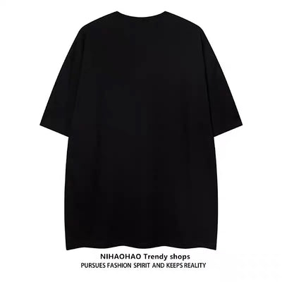 【NIHAOHAO】Subculture Road Initial Fiber Short Sleeve T-shirt  NH0100
