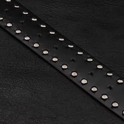 【9/5新作】Silver Attachment Cross Design Basic Belt  HL3201