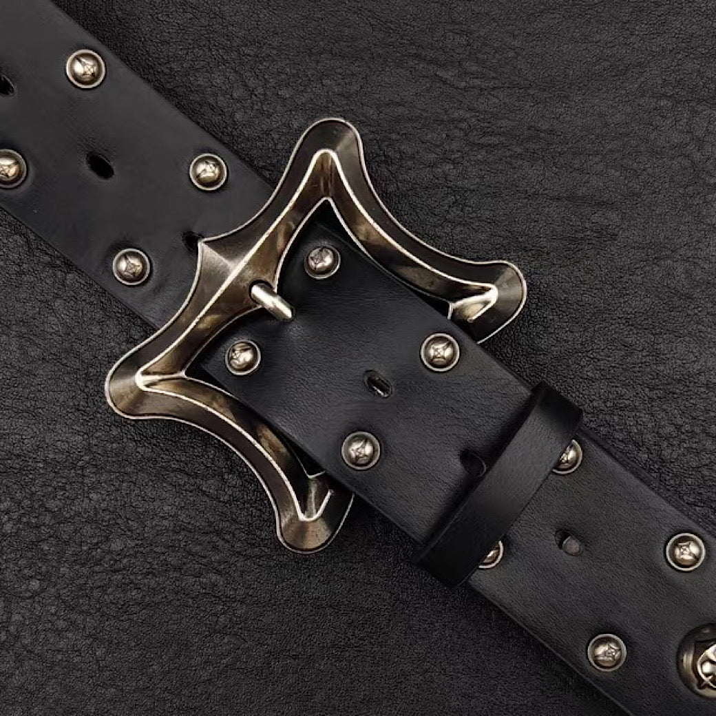 【9/5新作】Big clasp style silver attachment belt  HL3202