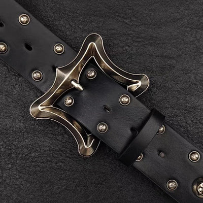 【9/5新作】Big clasp style silver attachment belt  HL3202