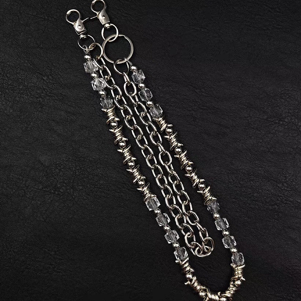 【9/5新作】Double chain design iron bar style wallet chain  HL3203