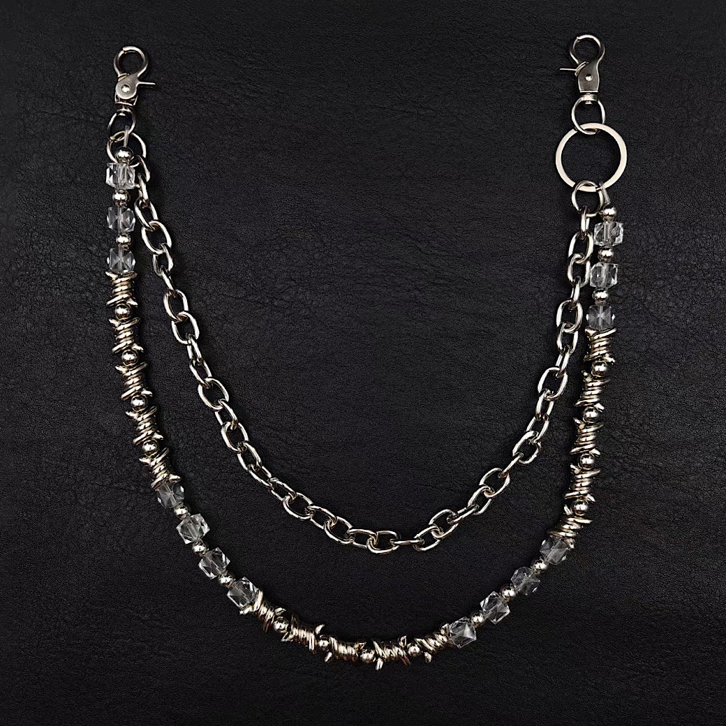 【9/5新作】Double chain design iron bar style wallet chain  HL3203