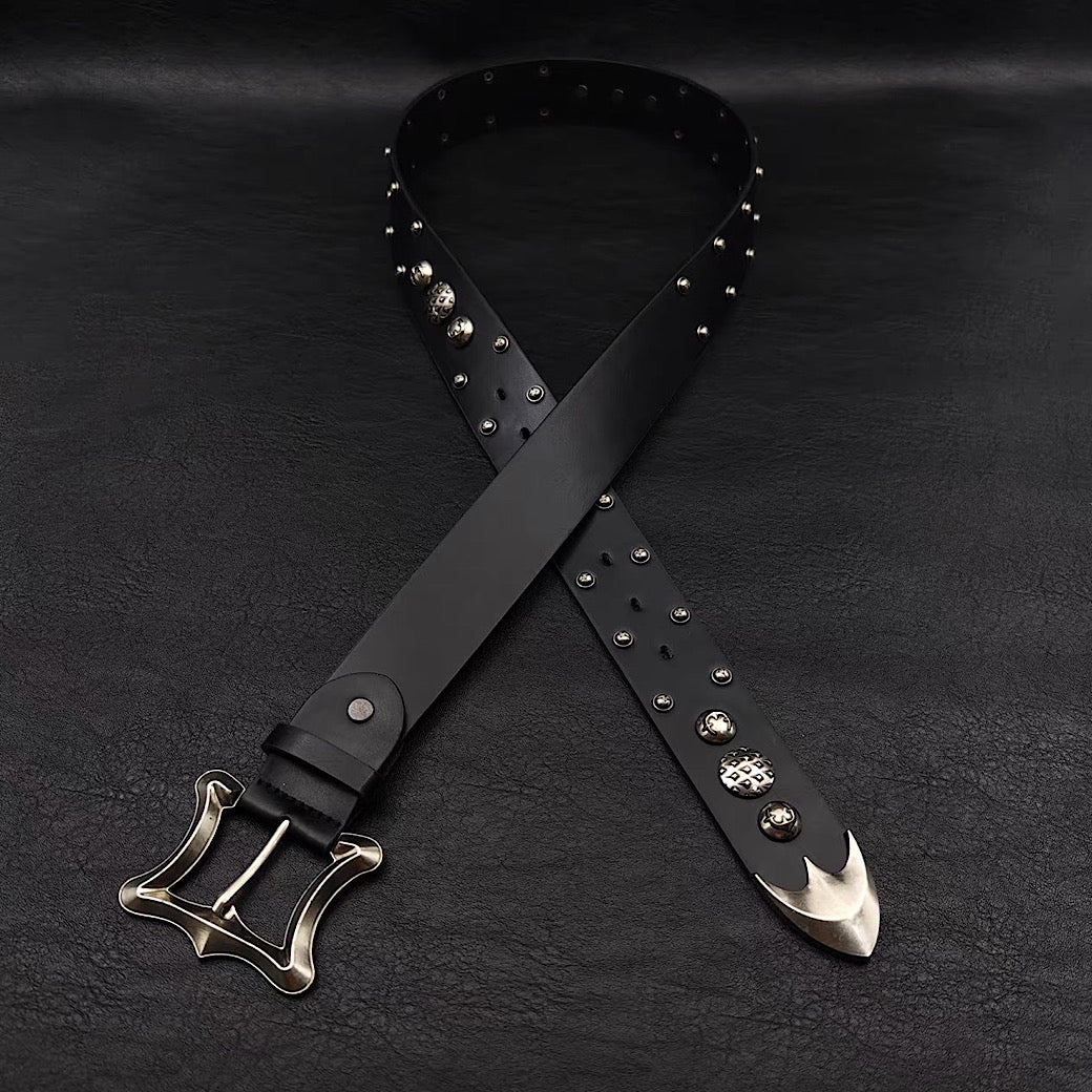 【9/5新作】Big clasp style silver attachment belt  HL3202