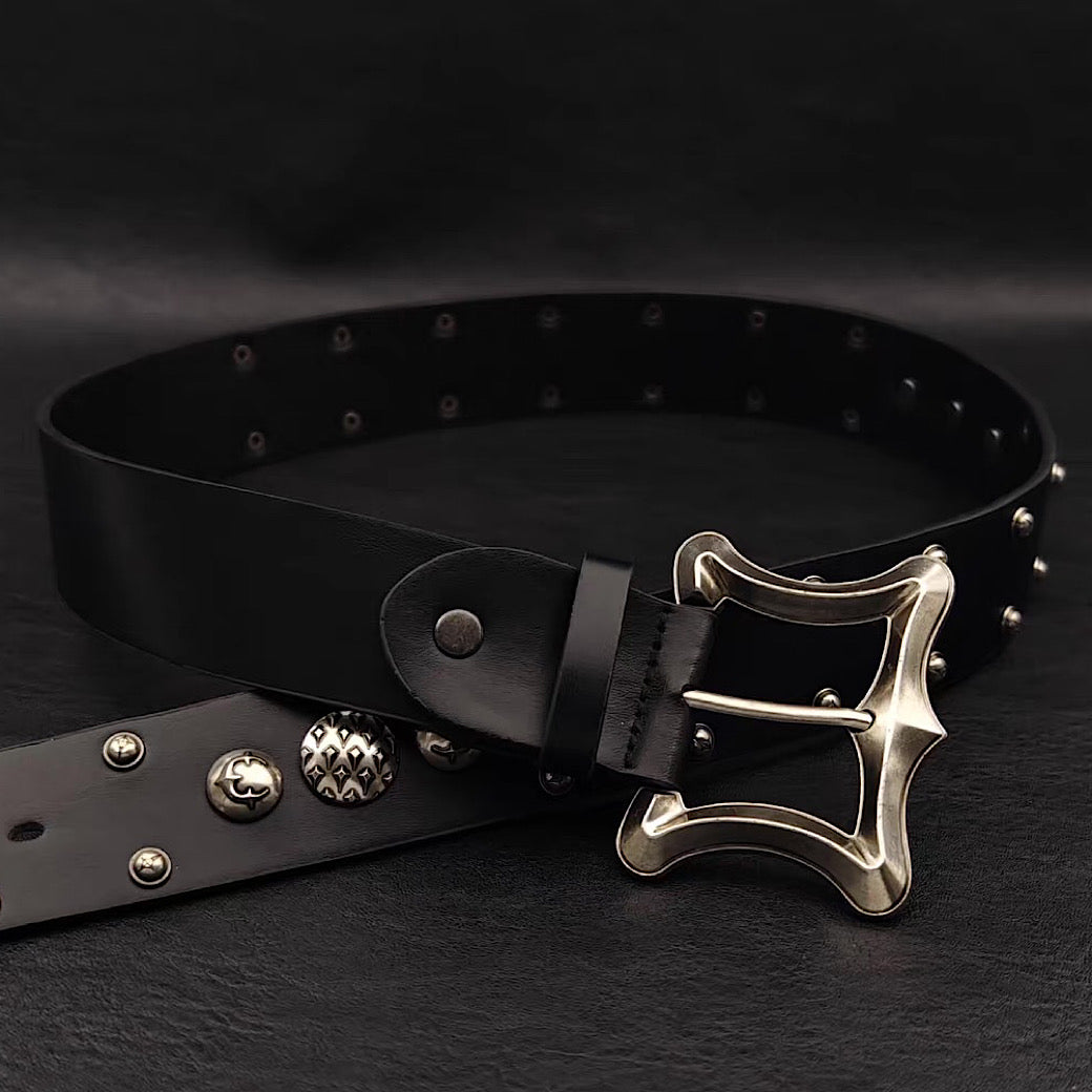 【9/5新作】Big clasp style silver attachment belt  HL3202