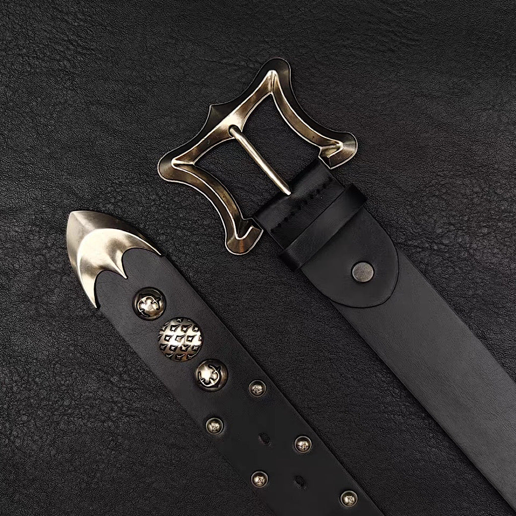 【9/5新作】Big clasp style silver attachment belt  HL3202