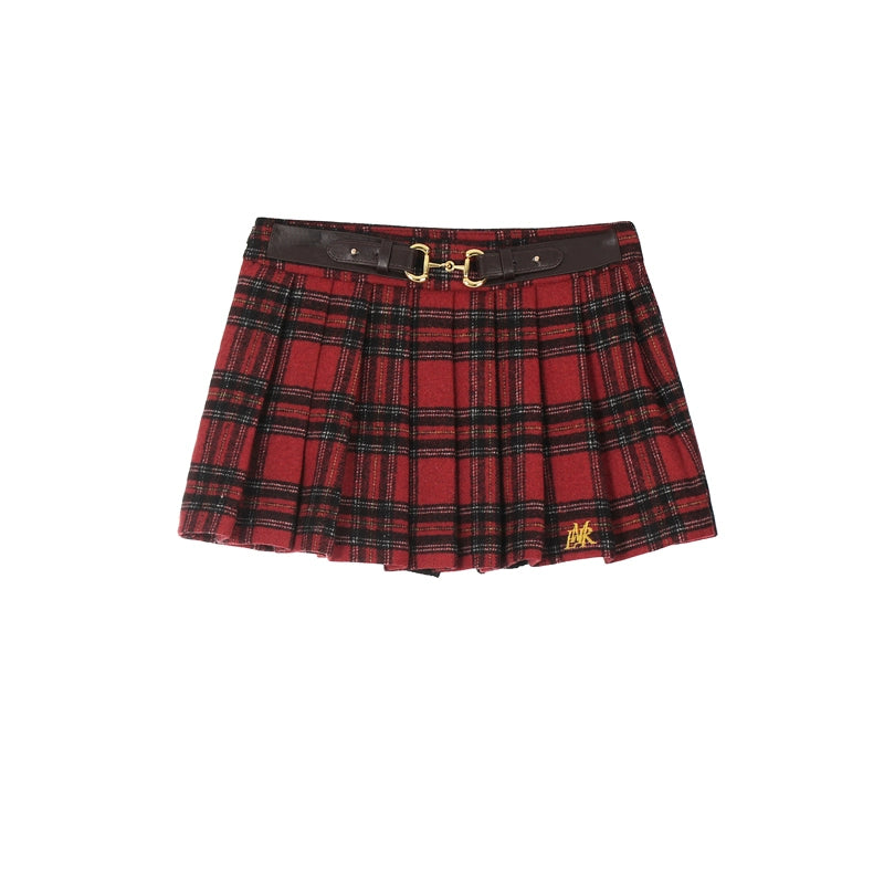 Rayohopp] Check color ruffle style design skirt RH0089 – HI