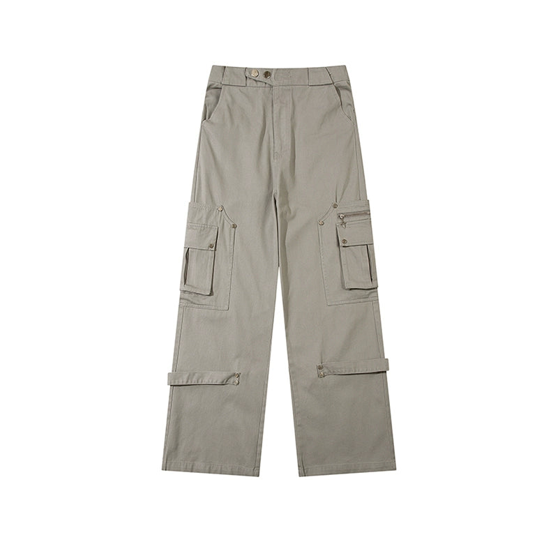 【Rayohopp】Silver Patchment Cross Design Cargo Pants  RH0087