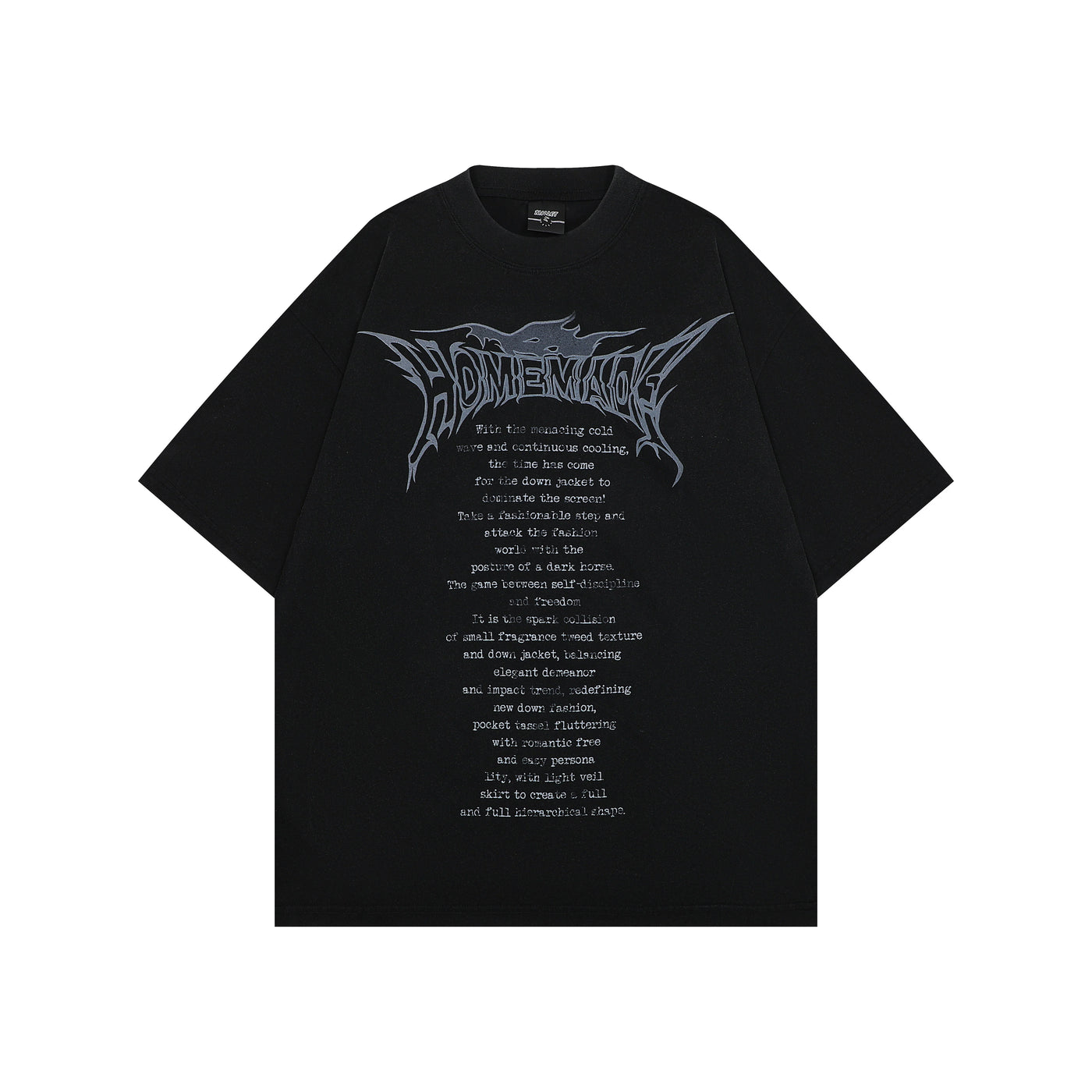 【TR BRUSHSHIFT】Homecoming Devil Initial Design Graphic Short Sleeve T-Shirt  TB0028