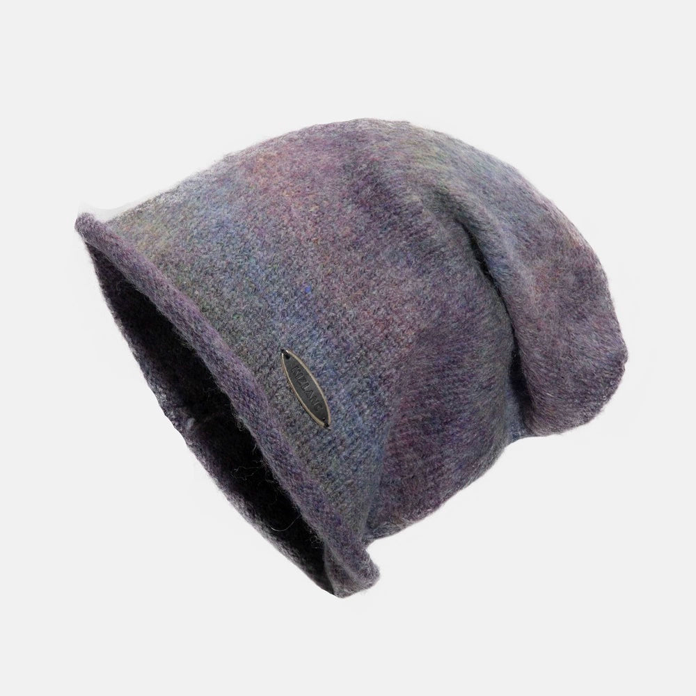 【WORLD WIDE】Mid-length slash damage gradient beanie  WI0002