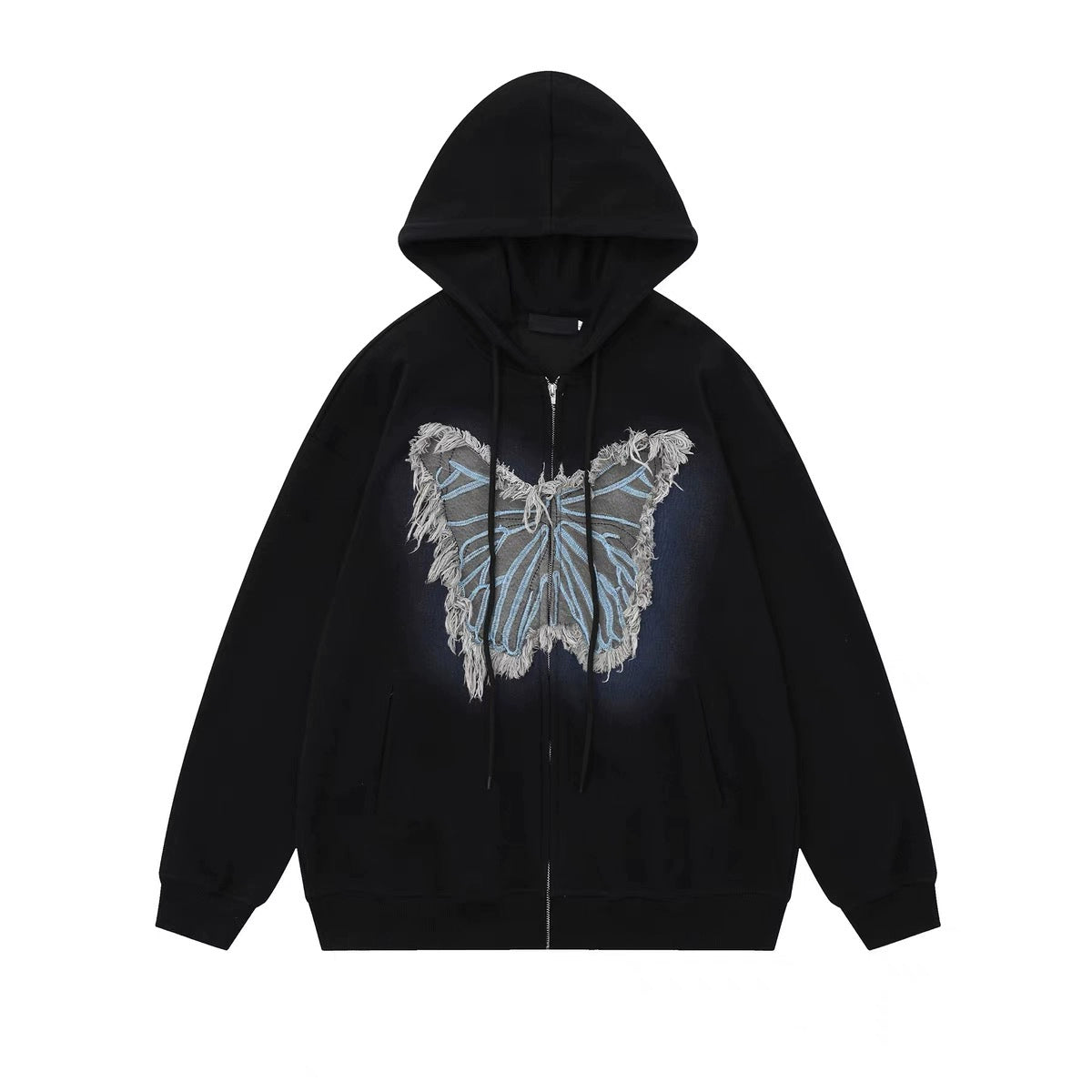 Backlit butterfly design glitch hoodie  HL2963