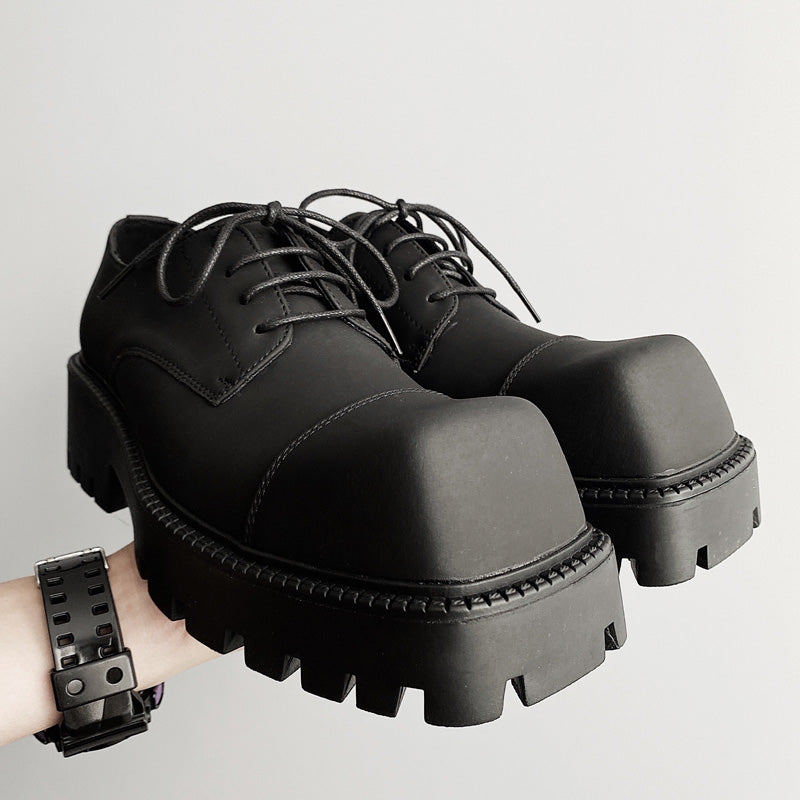 Three-dimensional silhouette matte design Blacking platform shoes HL2941