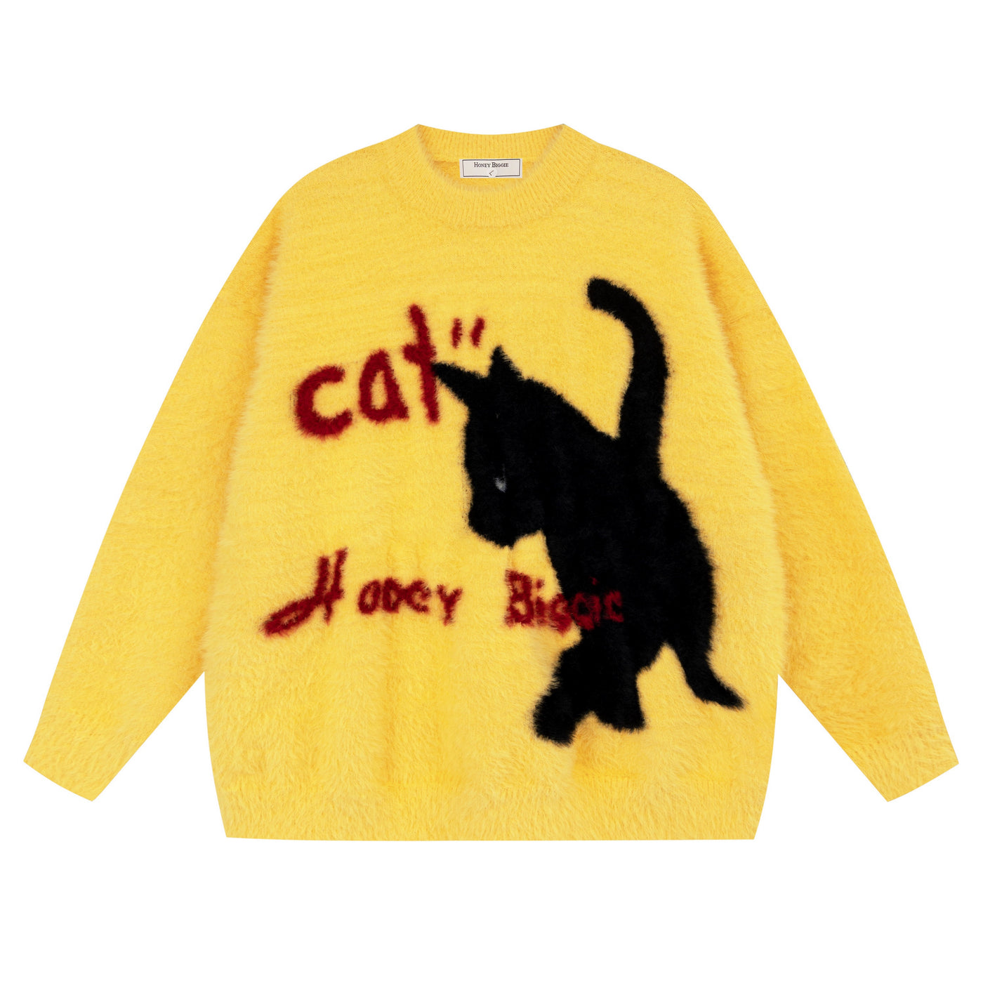 [Take off] Catboy Illustration Casual Hoover Knit Sweater TO0021