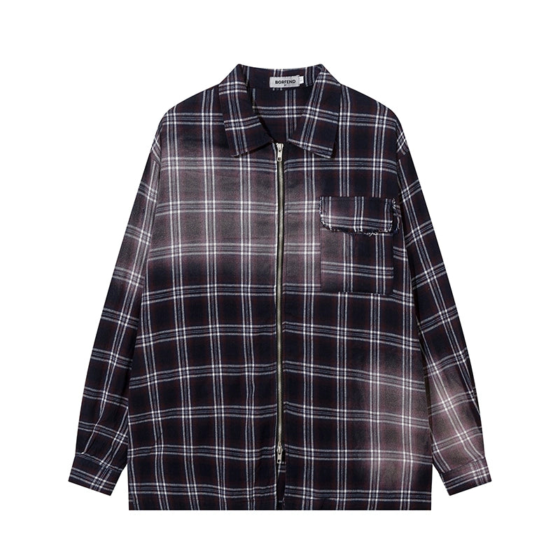 【CEDY】Point wash special design check shirt CD0029