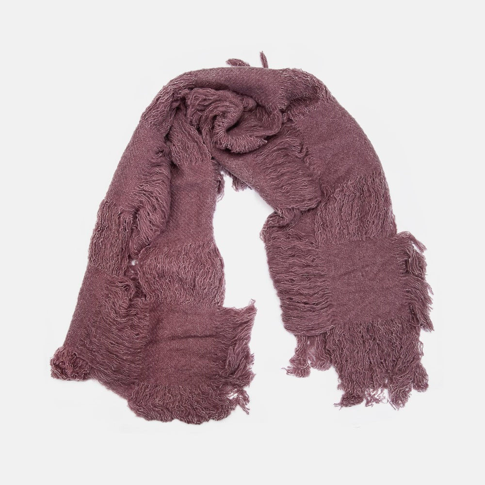 【WORLD WIDE】Fur braid design grunge style muffler  WI0003