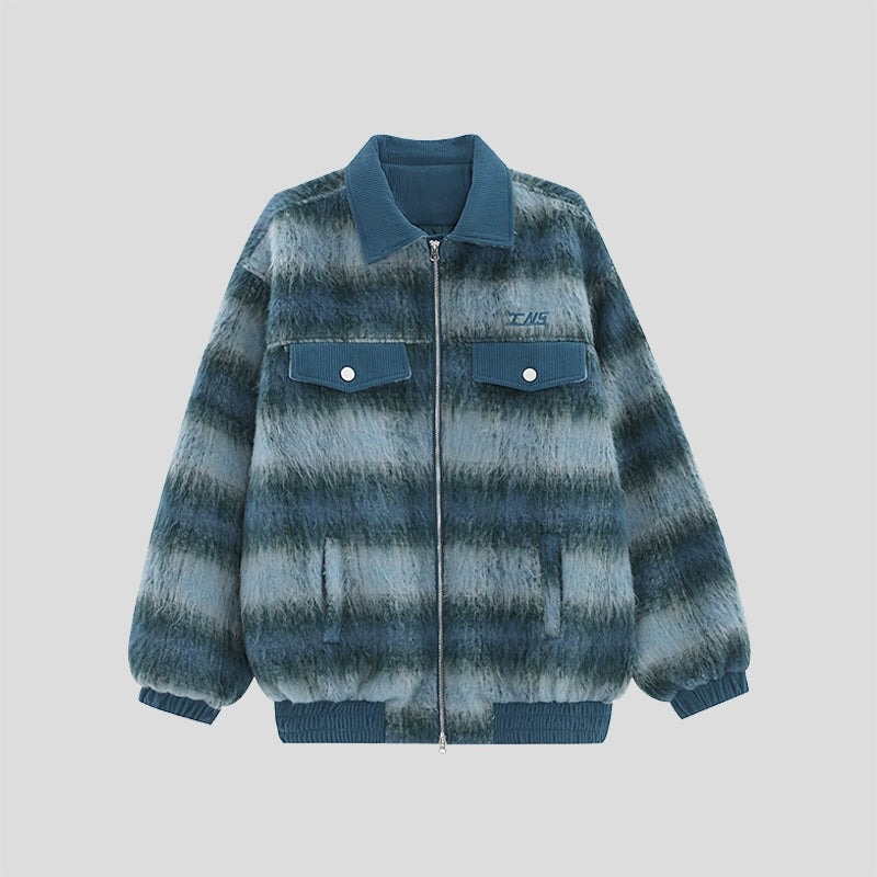[INS] Regular check border design color jacket outerwear IN0034