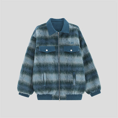 【INS】Regular check border design color jacket outerwear  IN0034