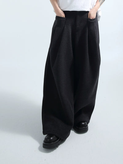 【GRNL】Balloon silhouette blacking simple design slacks pants  GN0011