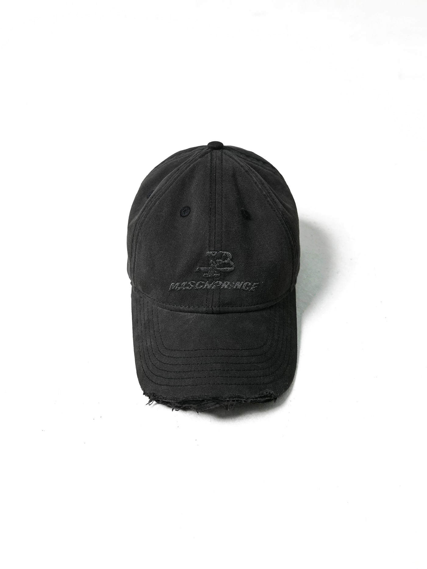 【MASONPRINCE】Tip damage simple logo type dark cap  MP0005