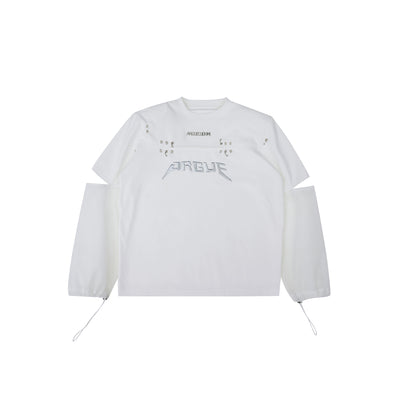 [Culture E] Layered style translucent design modeless T-shirt CE0113