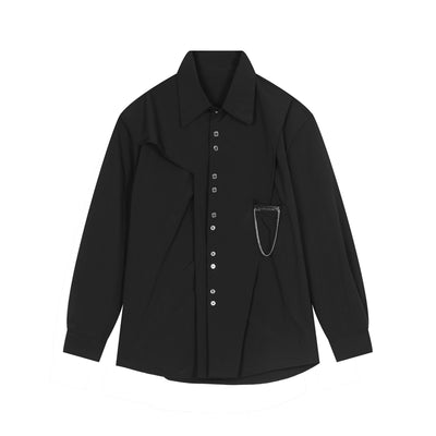 【CUIBUJU】Gothic simple design beautiful long sleeve shirt  CB0024