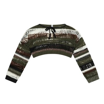 [Rayohopp]Transparent pastel color shearling sleeve sweater RH0057