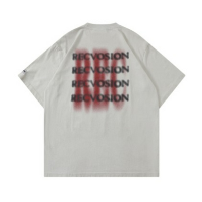 【F383】Graffiti letter print loose short-sleeved T-shirt  FT0038