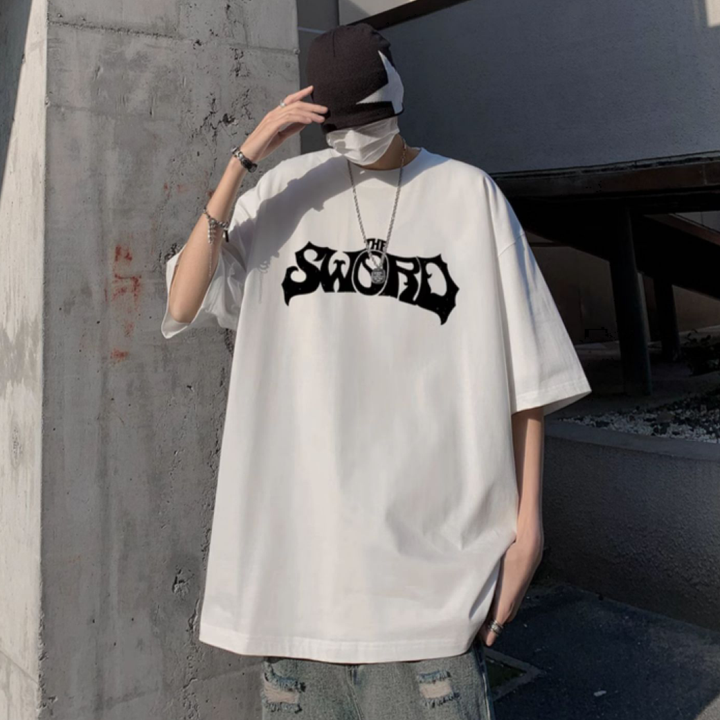 【CEAROCOW】Design graffiti cotton oversized T-shirt CO0010