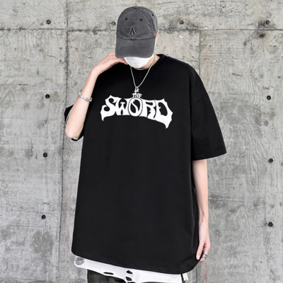 【CEAROCOW】Design graffiti cotton oversized T-shirt  CO0010