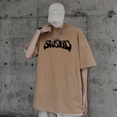 【CEAROCOW】Design graffiti cotton oversized T-shirt CO0010