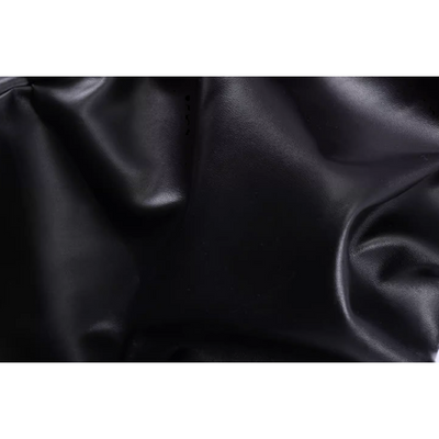 【TR BRUSHSHIFT】PU leather shirring loose pants  TB0003