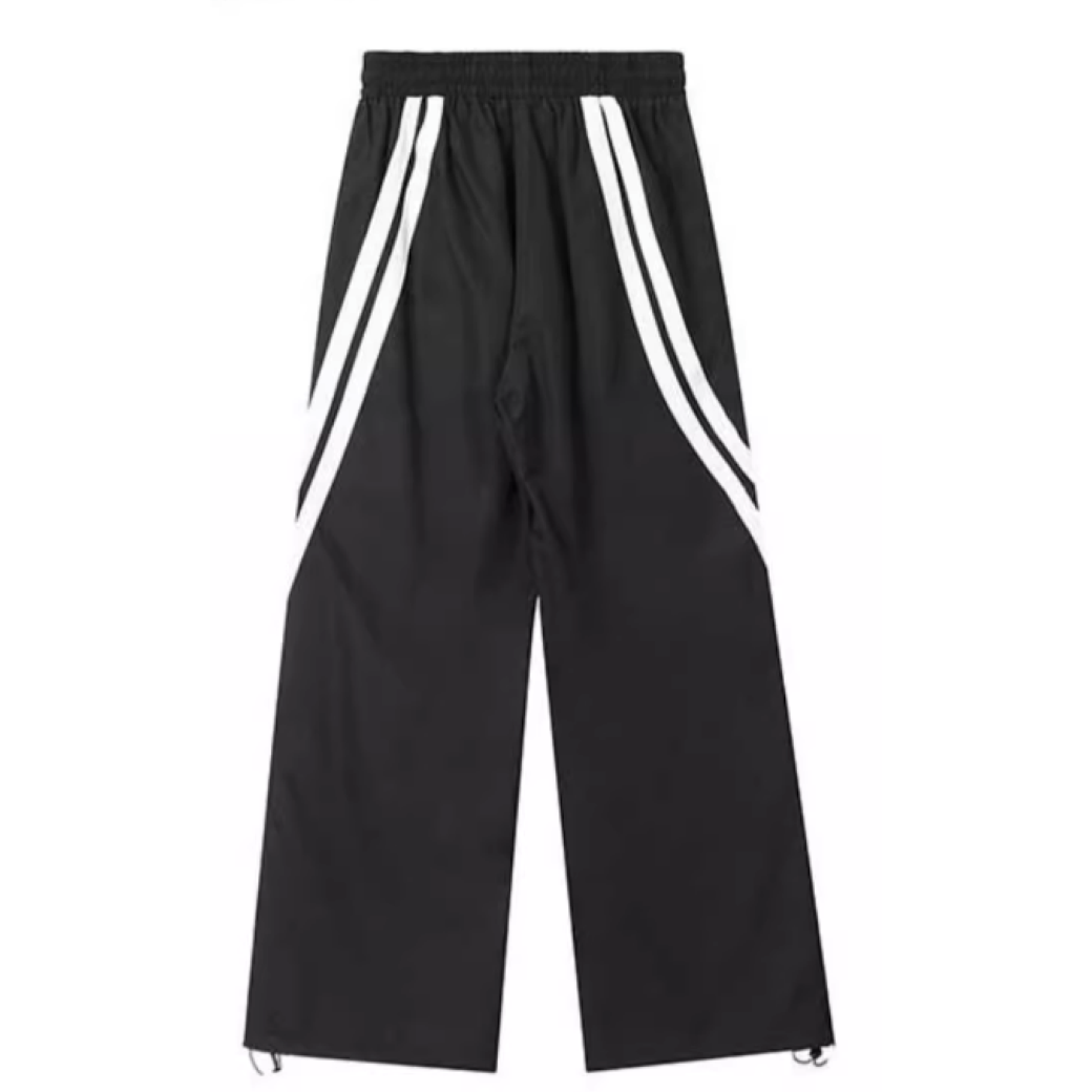 【TR BRUSHSHIFT】Retro stripe stitch casual drawstring pants  TB0006