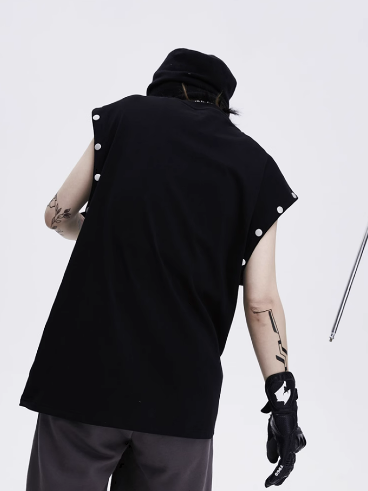 0-croworld】Removable sleeve loose T-shirt CR0033 – HI-LANDER