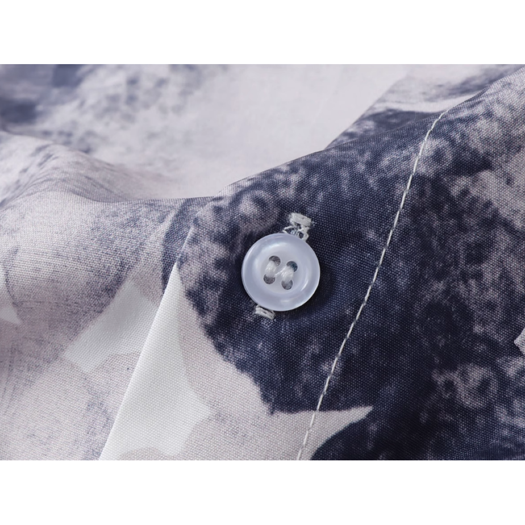 【ANAMONE】Hong Kong style flower pattern long sleeve shirt  AO0007