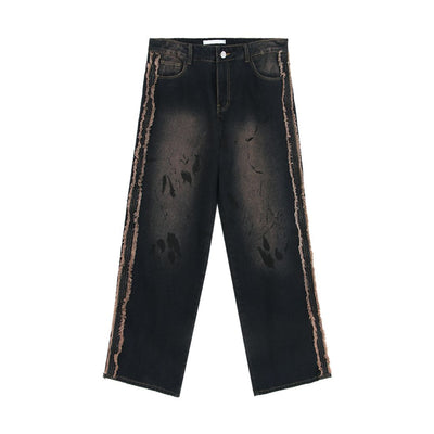 【CUIBUJU】Sideline wide leg jeans  CB0002