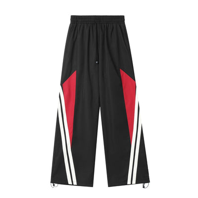[TR BRUSHSHIFT] Retro stripe stitch casual drawstring pants TB0006