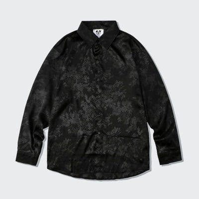 Dark pattern jacquard long sleeve shirt HL2912