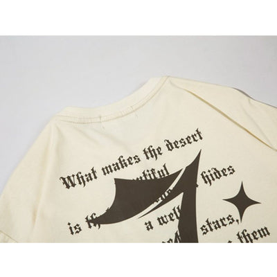 【VEG Dream】Retro design letter print short-sleeved T-shirt  VD0169