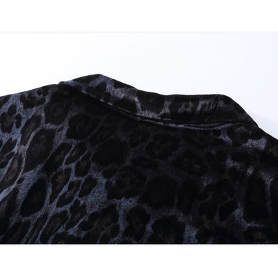 Leopard print short-sleeved loose summer shirt HL2910