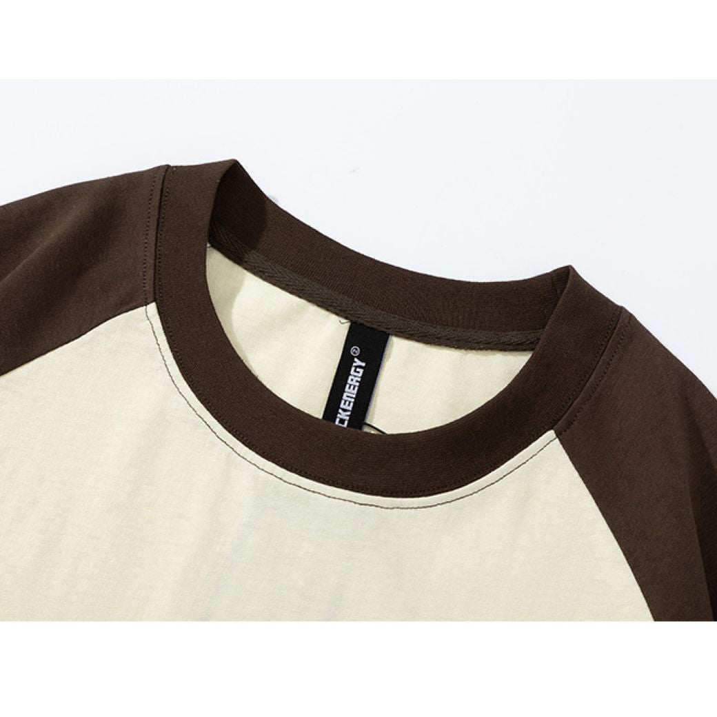 [Universal Gravity Museum] Contrast color raglan sleeve short sleeve T-shirt UG0020