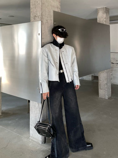【MARTHENAUT】High end design loose straight casual denim jeans  MH0003