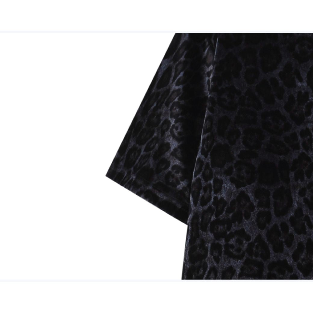 Leopard print short-sleeved loose summer shirt  HL2910