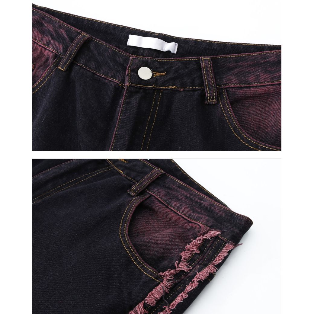 【CUIBUJU】Sideline wide leg jeans  CB0002