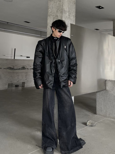【MARTHENAUT】High end design loose straight casual denim jeans  MH0003